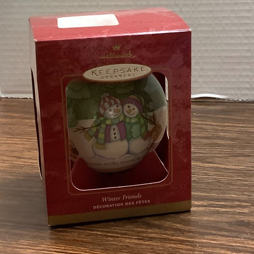 Vtg Hallmark Keepsake Friends Glass Ball Ornament 2001 Tammy Haddix Christmas